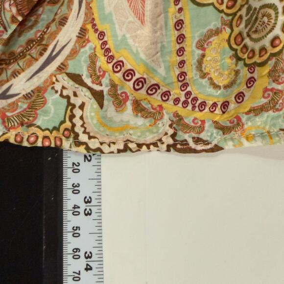 Sofia Made in Italy Sofia Smock Neckline Tiered Dress Multicolor Earth Tone Boho - Picture 7 of 9